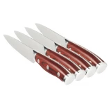 Ergo Chef Crimson 4pc. Steak Knife Set - Red G10 Handle