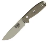 ESEE Knives ESEE-4S-DT-KO Fixed Blade Knife (4.5" Tan Serrated)