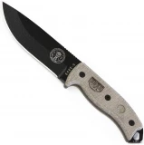 ESEE 5, 5.25" Plain Black Blade, Micarta Handle, No Sheath - ESEE-5P-KO-E