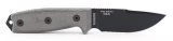 ESEE-3 Fixed Blade Knife (Combo Edge, Black/Gray, Black Sheath)
