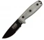 ESEE-3 Fixed Blade Knife (Combo Edge, Black/Gray, Rounded Pommel, Blac