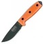 ESEE-3 Fixed Blade Knife (Combo Edge, Olive Drab/Orange, Brown Sheath)