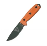 RAT Cutlery Serrated Green Blade w/ G10 Orange Handles