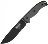RAT Cutlery RC-6 Serrated Fixed Blade Knife w/ Black Sheath with MOLLE