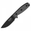 ESEE-3 Fixed Blade Knife (Plain Edge, Black/Gray, Rounded Pommel, Brow