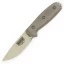 ESEE-3 Fixed Blade Knife (Plain Edge, Tan/Green, Rounded Pommel, Brown