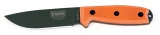 ESEE Plain Green Blade Fixed Blade Knife with Orange G10 Handles