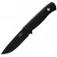 Fallkniven Knives F1BZ withThermorun Handle, Black Plain Edge Blade Knife, Zytel Sheath