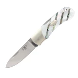 Fallkniven Knives FH9MOP Folding Hunter with Mother-of-Pearl Handle, Suede Pouch