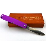 Fallkniven Knives LTC Purple Handle Pen Knife w/Wood Gift Box