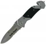 Engraved Smith & Wesson SWFRS First Response Drop-Point Serrated Pocket Knife