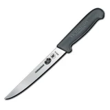 Victorinox 7'' Straight Fillet Knife, Semi-Flexible Blade, Black Fibro