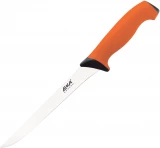 EKA Butcher Pro Fillet Knife, 7" Blade, Orange Santoprene Handle