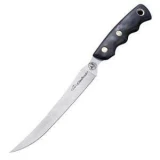 Knives of Alaska Steelheader Knife with Black Suregrip Handle and Leat