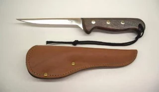 Grohmann Knives Fillet Knife w Leather Sheath 5"