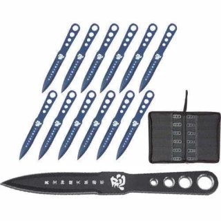 Japanese Shinobi Stealthy Throwing Knife Set of 12 Pieces 440 Stainless Black