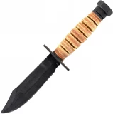 Ontario 499 Air Force Survival Knife, 5" Carbon Steel Blade, Leather Handle