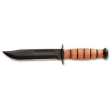 Ka-bar Knives Short USMC - Straight Edge - Leather Sheath
