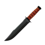 Ka-bar Knives Leather Handle Big Brother Fixed Blade