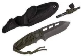 5ive Star Gear T2XL Fixed Blade Survival Paracord Knife, OD Green