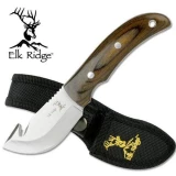 Elk Ridge Custom Mini Skinner Alloy Stainless Steel Guthook Knife Wood Grips