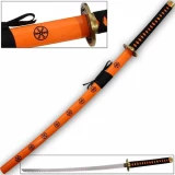 Supreme Kai Katana Japanese Tosho Sword Orange & Black Ornate