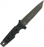 Smith & Wesson Special Ops SW7S Tactical Tanto Fixed 5.2" Combo Blade, Black Zytel Handle
