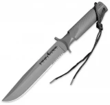 Schrade SCHF2 Extreme Special Forces Knife with Gray Handle and Blade and Nylon Sheath