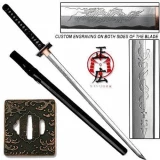Musashi - Engraved Tsunami Ninja-to Sword Razor Sharp