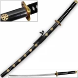 Frostbite Katana Japanese Tosho Sword Black & Gold Supreme Finish