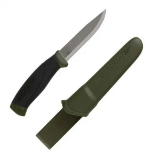 Morakniv Companion MG, Stainless Steel Blade, Military Green Handle