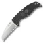 Spyderco Enuff Sheepfoot, Black FRN Handle, Serrated w/ Sheath