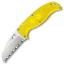 Spyderco Enuff Sheepfoot, Yellow FRN Handle, Serrated w/ Sheath