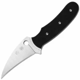 Spyderco Reverse, Black G10 Handle, Plain w/Sheath