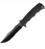 SOG Seal Pup Elite Knife with Black TiNi Blade (ComboEdge, Kydex Sheath)