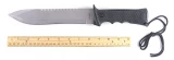Fury Recon Survival Knife with Aluminum Handle & Survival Kit (Plain E