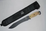 Ontario Knife Company Night Stalker 9 Tan Micarta Handle Black Plain B