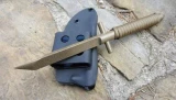 ShadowTech Knives Stinger, Tan Blade, Plain, Coyote Cord Wrap