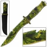 Master Cutlery Jungle Survival Outdoor Hunter Army Camo Bowie Knife