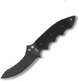 Spyderco Pygmy Warrior Combat 4.6" Black Plain & SpyderEdge Fixed Blad