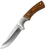 Fury Sporting Cutlery De Soto Plain Edge Fixed Blade Knife w/Leather S