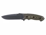 Hogue EXF01 5 1/2" Fixed DPB Black Kote Blade Knife with G-10 Fiber wi