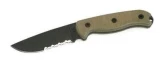 Ontario Knife Company TAK-1 1095 Steel Serrated Edge Knife with Sheath
