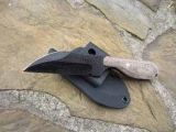 ShadowTech Knives Talon A, Black Blade, Plain, Sharp Back, Natural Micarta