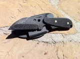 ShadowTech Knives Raptor 2, Plain Black Blade, Black Textured G-10 Handle