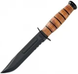 Ka-bar Knives Tactical/Utility Partically Serrated Fixed Blade Knife w