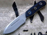 Tops Knives Bagdad Bullet Knife with Blue/Black G10 Handle, Plain