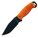 Ontario Knife Company RD4, Orange G-10 Handle, Black Blade, Plain Edge