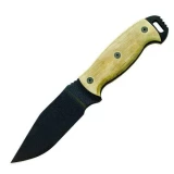 Ontario Knife Company RD4, Tan Micarta Handle, Black Blade, Plain Edge