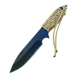 Ontario Knife Company RAK, Tan Cord Wrapped Handle, Black Blade, Combo